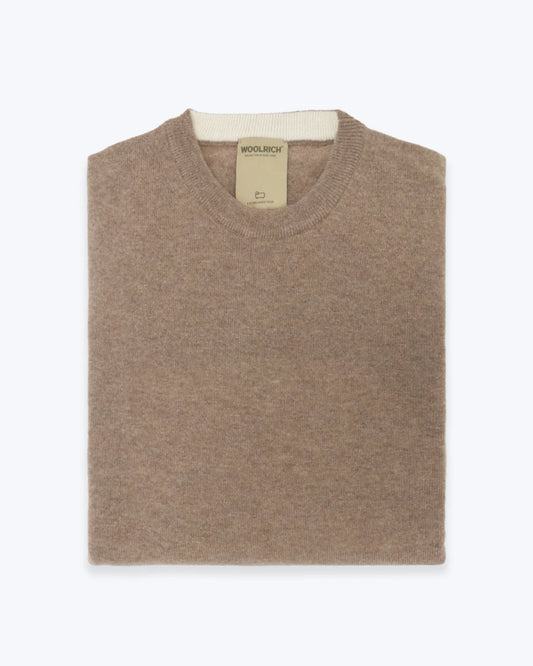 JERSEY DE CUELLO REDONDO BEIGE WOOLRICH