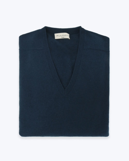 JERSEY DE PICO CASHMERE AZUL FULHAM