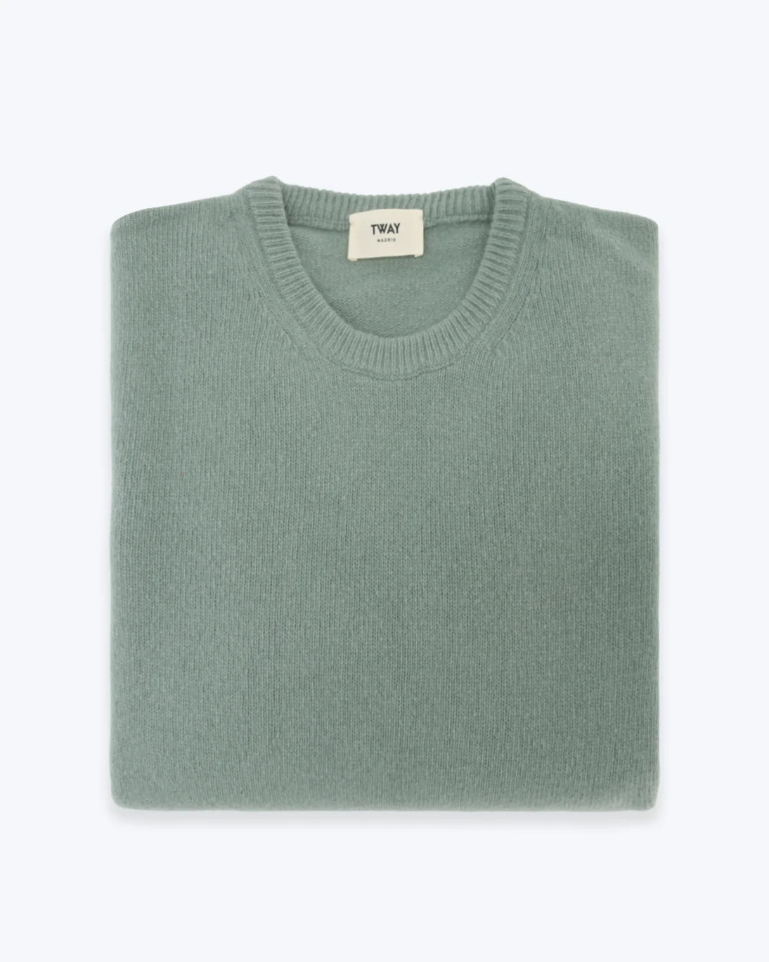 JERSEY DE CUELLO REDONDO VERDE AGUA TWAY