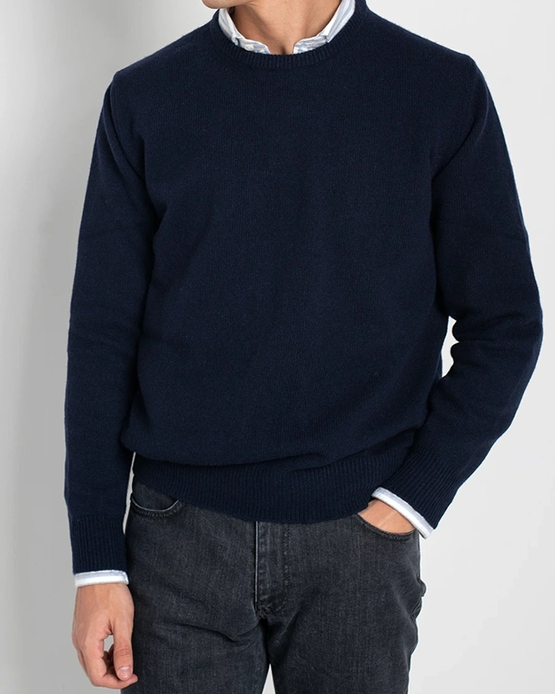 JERSEY DE CUELLO REDONO NAVY TWAY