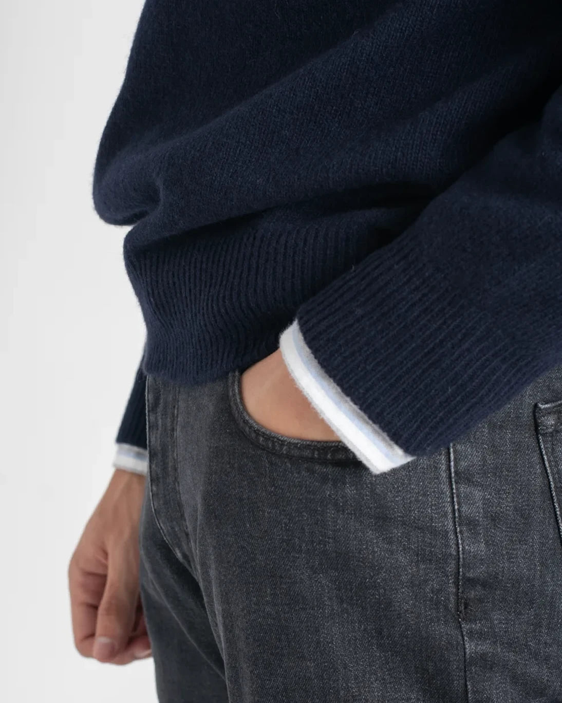 JERSEY DE CUELLO REDONO NAVY TWAY