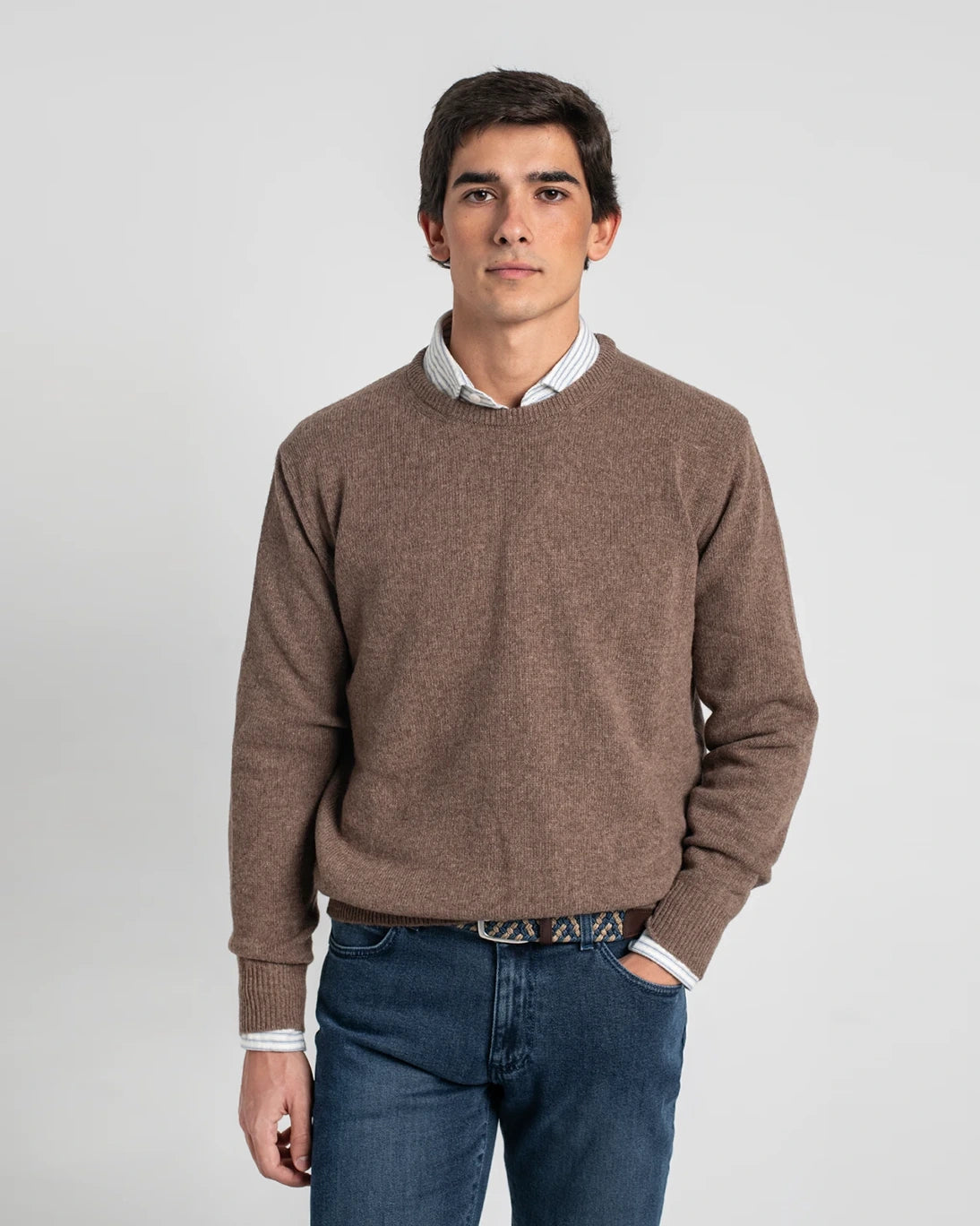 JERSEY DE CUELLO REDONDO TOSTADO TWAY