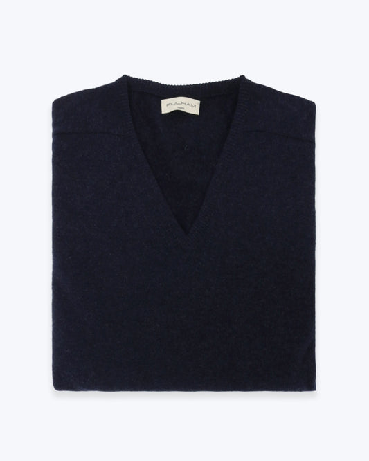 JERSEY DE PICO NAVY OSCURO LAMBSWOOL FULHAM