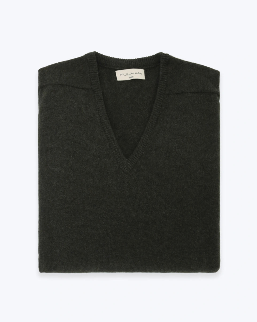 JERSEY DE PICO VERDE OSCURO LAMBSWOOL FULHAM