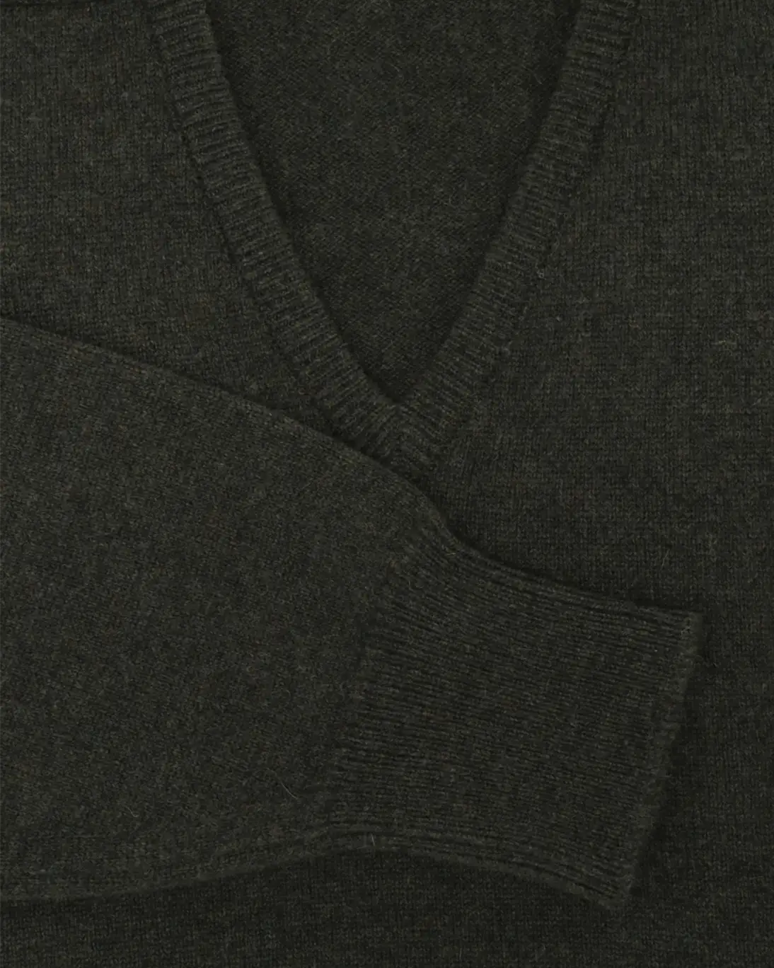 JERSEY DE PICO VERDE OSCURO LAMBSWOOL FULHAM