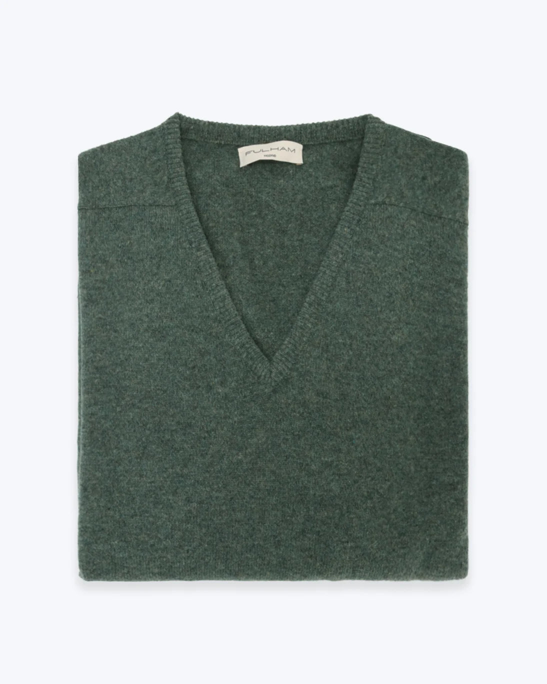 JERSEY DE PICO LAMBSWOOL VERDE FULHAM