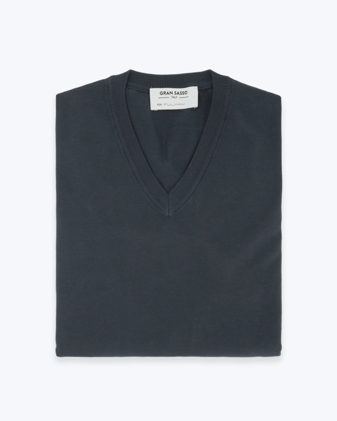 JERSEY DE PICO ALGODÓN AZUL GRISÁCEO GRAN SASSO