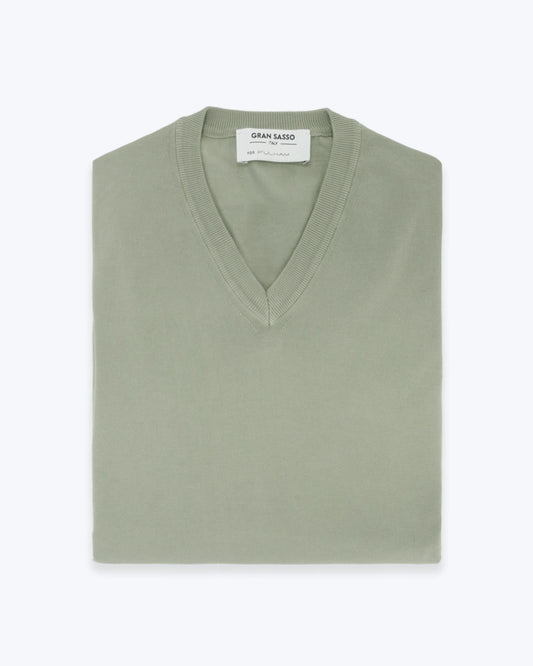 JERSEY DE PICO ALGODÓN VERDE CLARO GRAN SASSO