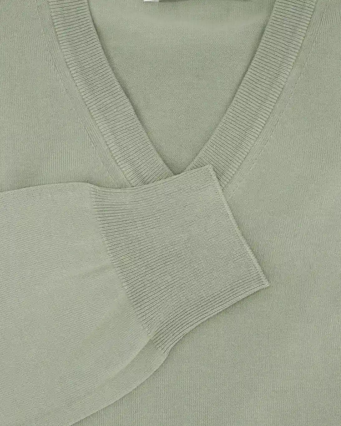 JERSEY DE PICO ALGODÓN VERDE CLARO GRAN SASSO