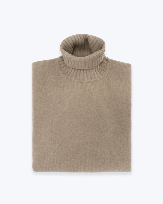 JERSEY CUELLO ALTO BEIGE FILIPPO DE LAURENTIIS