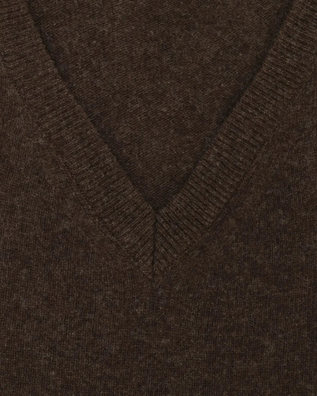 JERSEY CUELLO PICO DE LANA MARRÓN SEVENTY