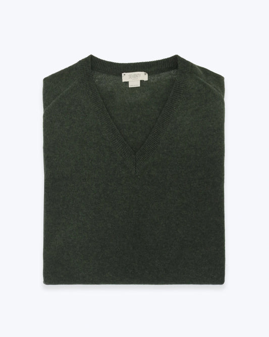 JERSEY CUELLO PICO DE LANA VERDE SEVENTY