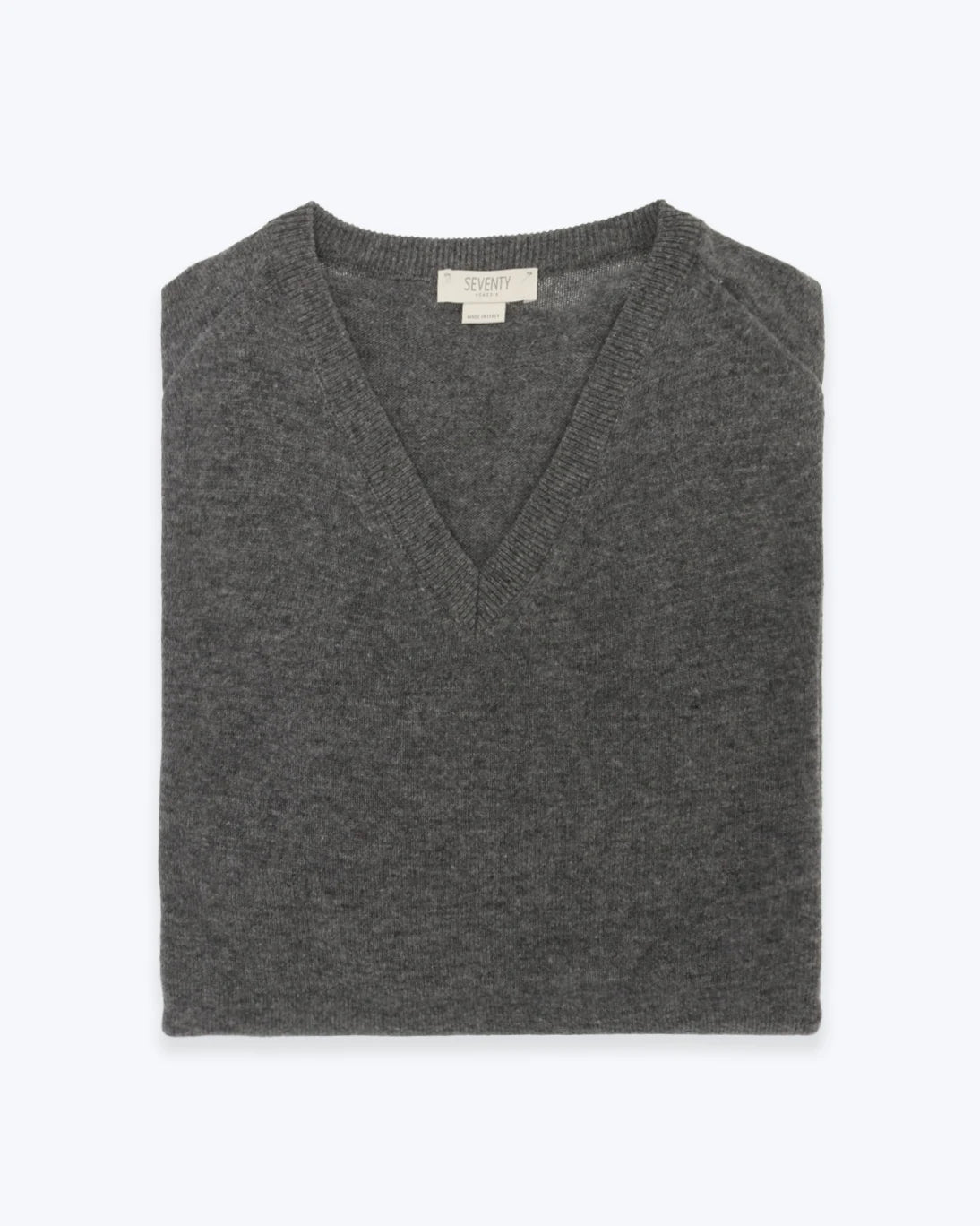 JERSEY CUELLO PICO DE LANA GRIS SEVENTY