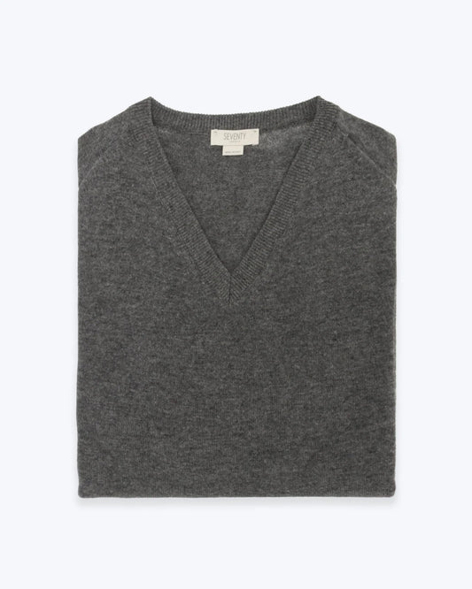 JERSEY CUELLO PICO DE LANA GRIS SEVENTY
