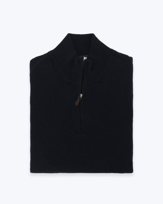 JERSEY CUELLO ZIP DE LANA NAVY SEVENTY