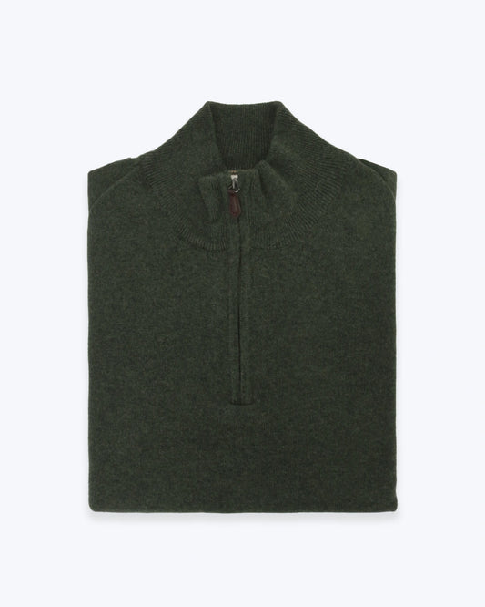 JERSEY CUELLO ZIP DE LANA VERDE SEVENTY