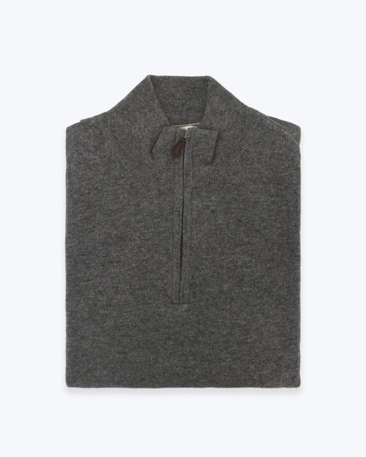 JERSEY CUELLO ZIP DE LANA GRIS SEVENTY