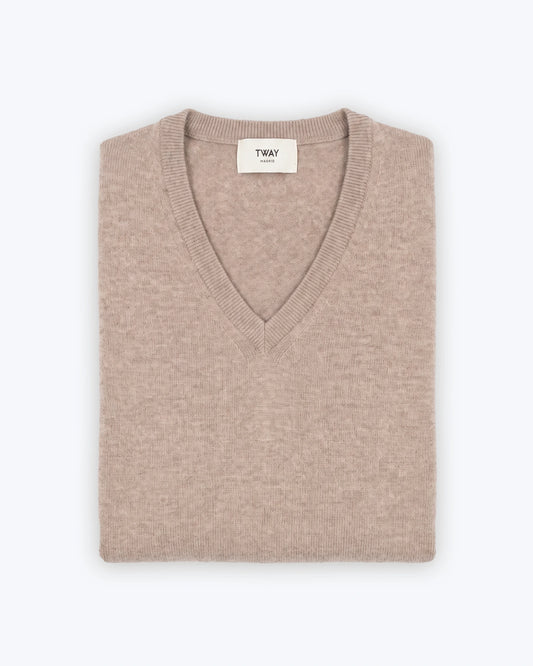 JERSEY TWAY CUELLO DE PICO BEIGE