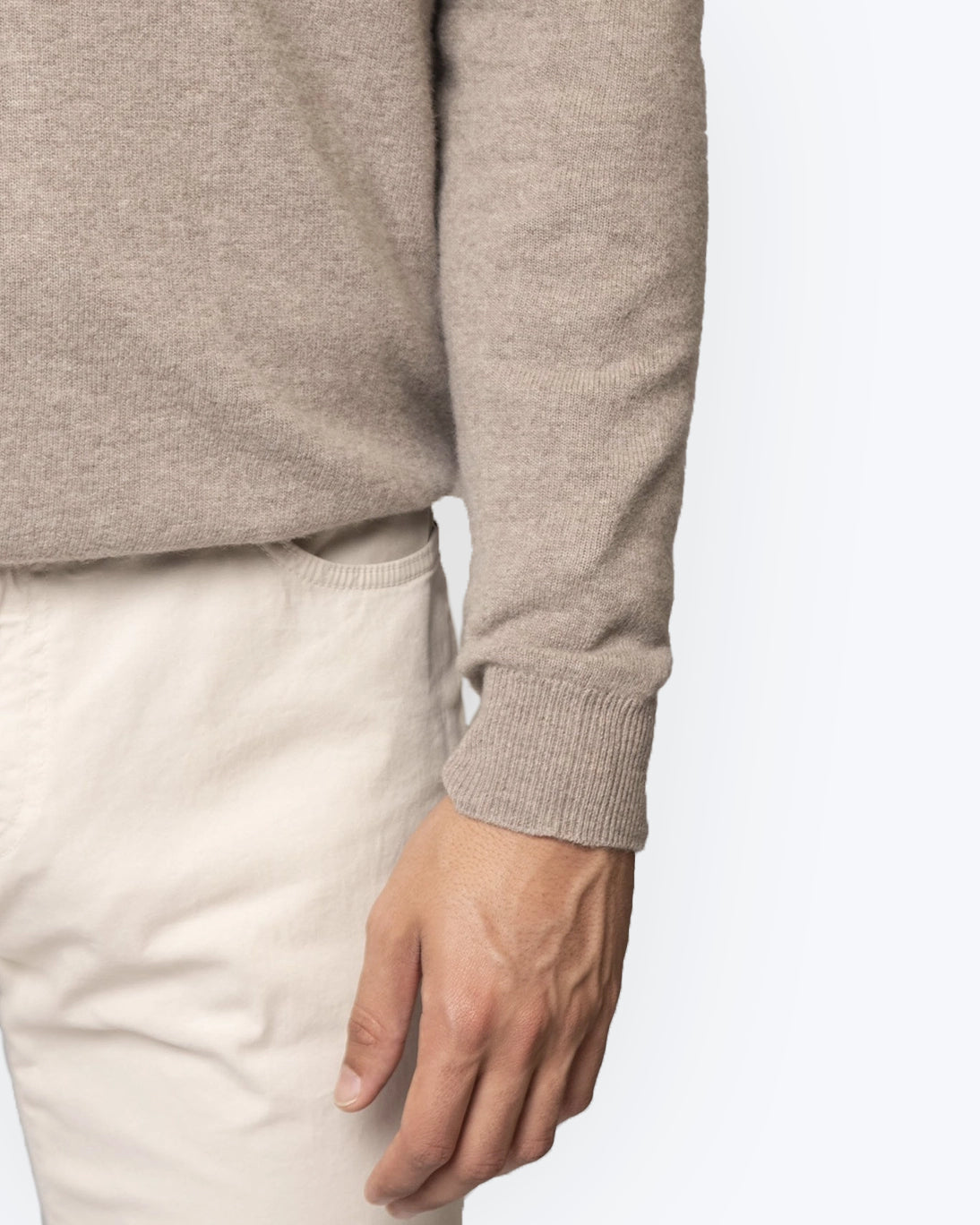 JERSEY TWAY CUELLO DE PICO BEIGE