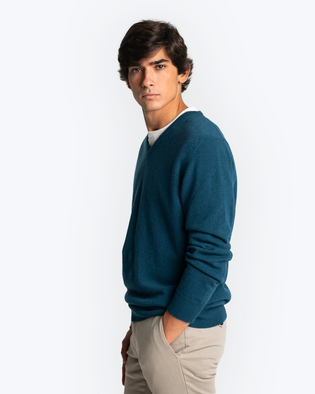 JERSEY DE PICO AZUL PETRÓLEO TWAY