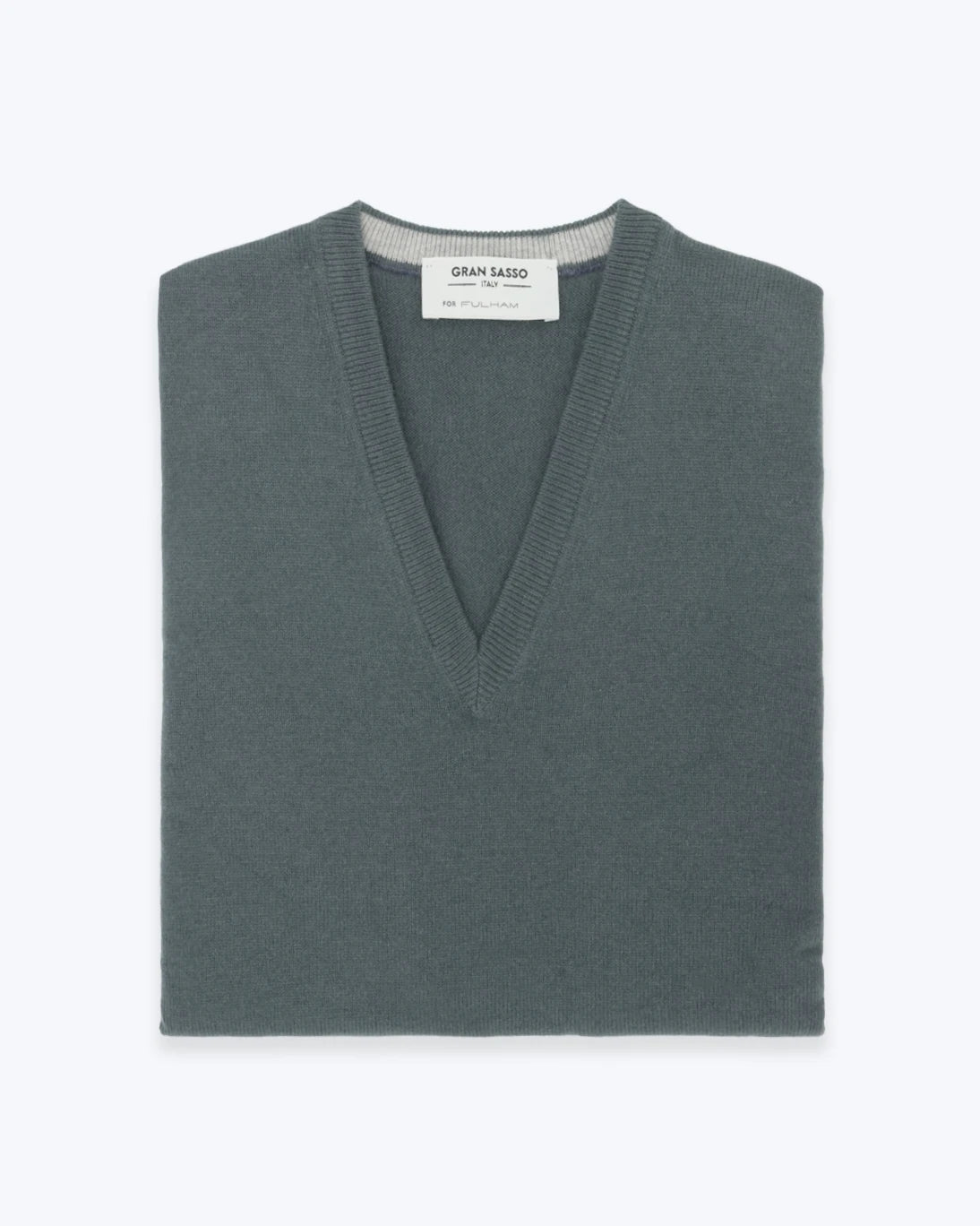 CHALECO DE PUNTO GRAN SASSO VERDE GRIS