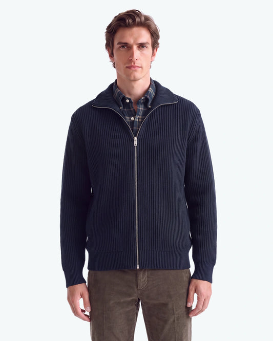CÁRDIGAN CON CREMALLERA NAVY ALTEA