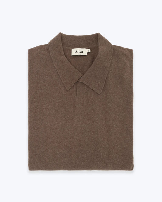 JERSEY CUELLO POLO MARRÓN ALTEA