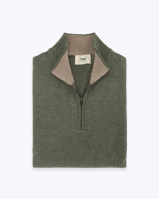 JERSEY ZIP VERDE TWAY