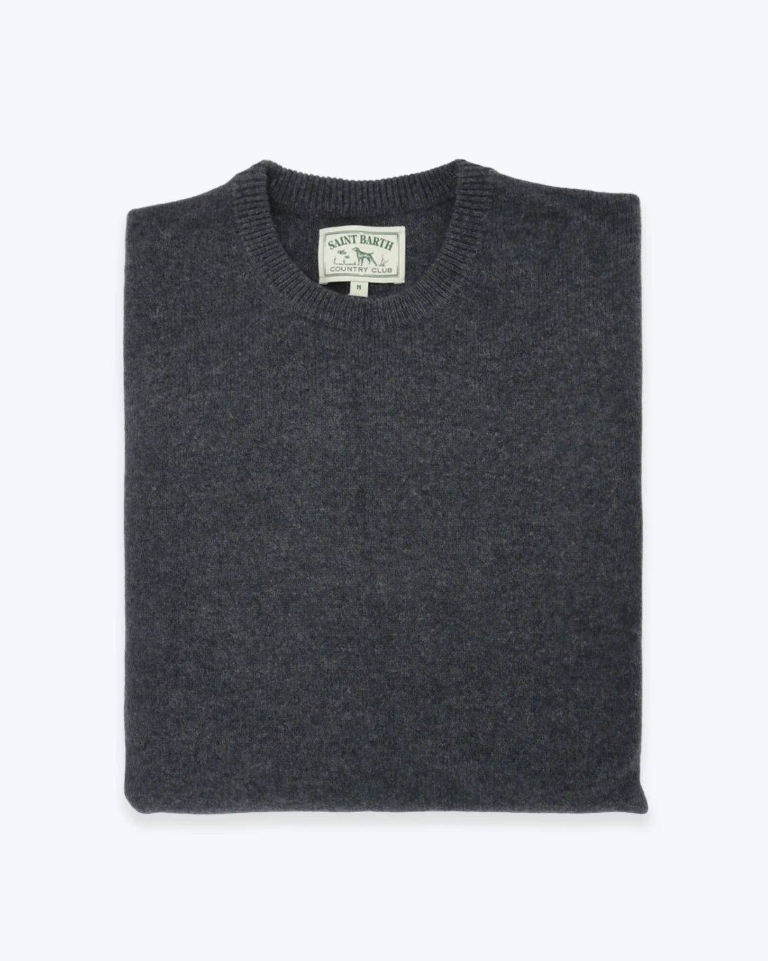 JERSEY DE LANA CON CUELLO REDONDO GRIS OSCURO MC2