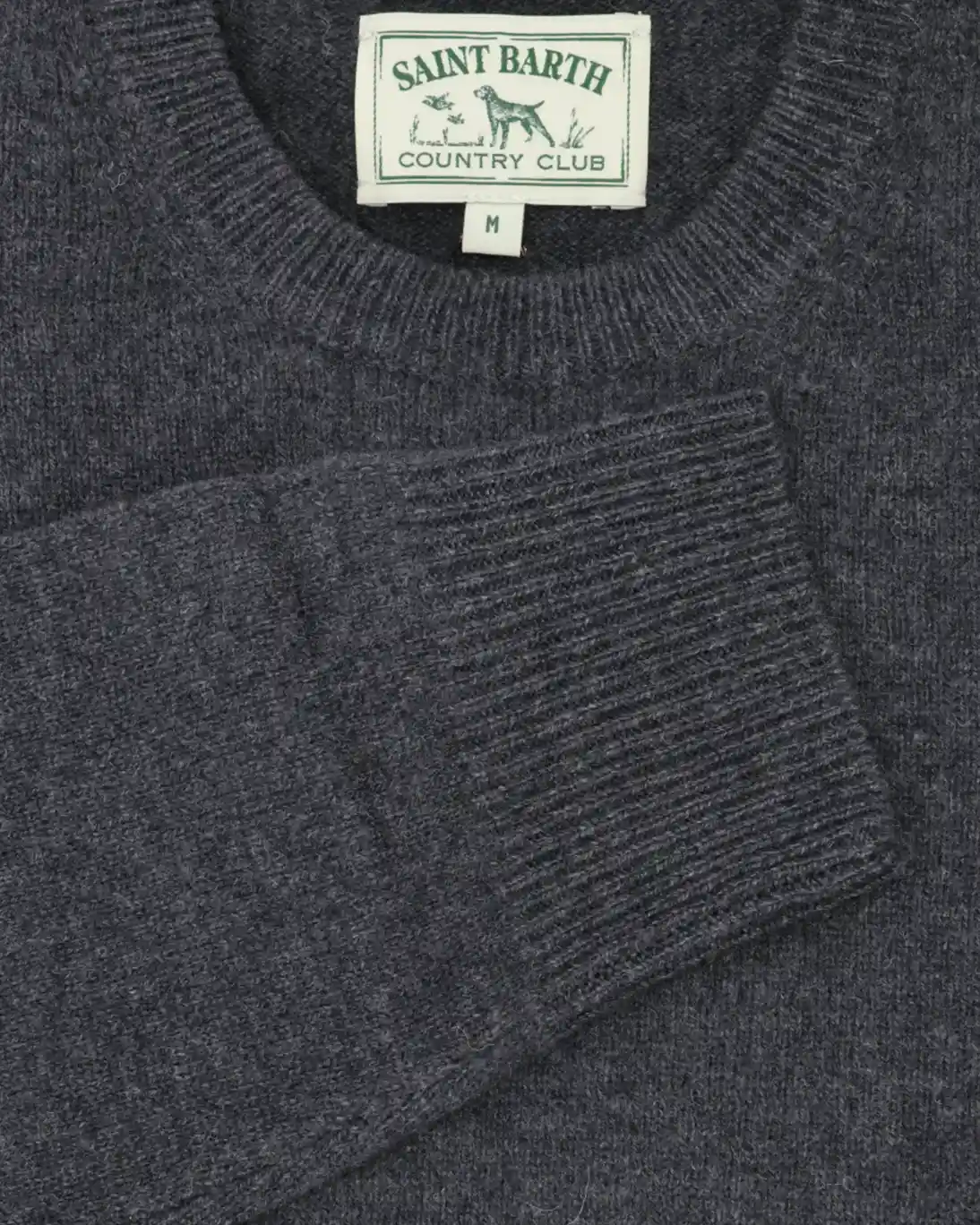 JERSEY DE LANA CON CUELLO REDONDO GRIS OSCURO MC2