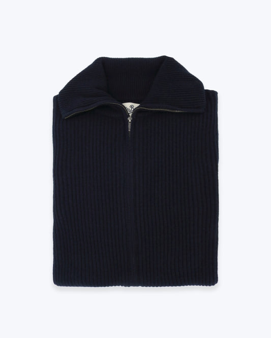 JERSEY DE PUNTO CON CREMALLERA NAVY MC2