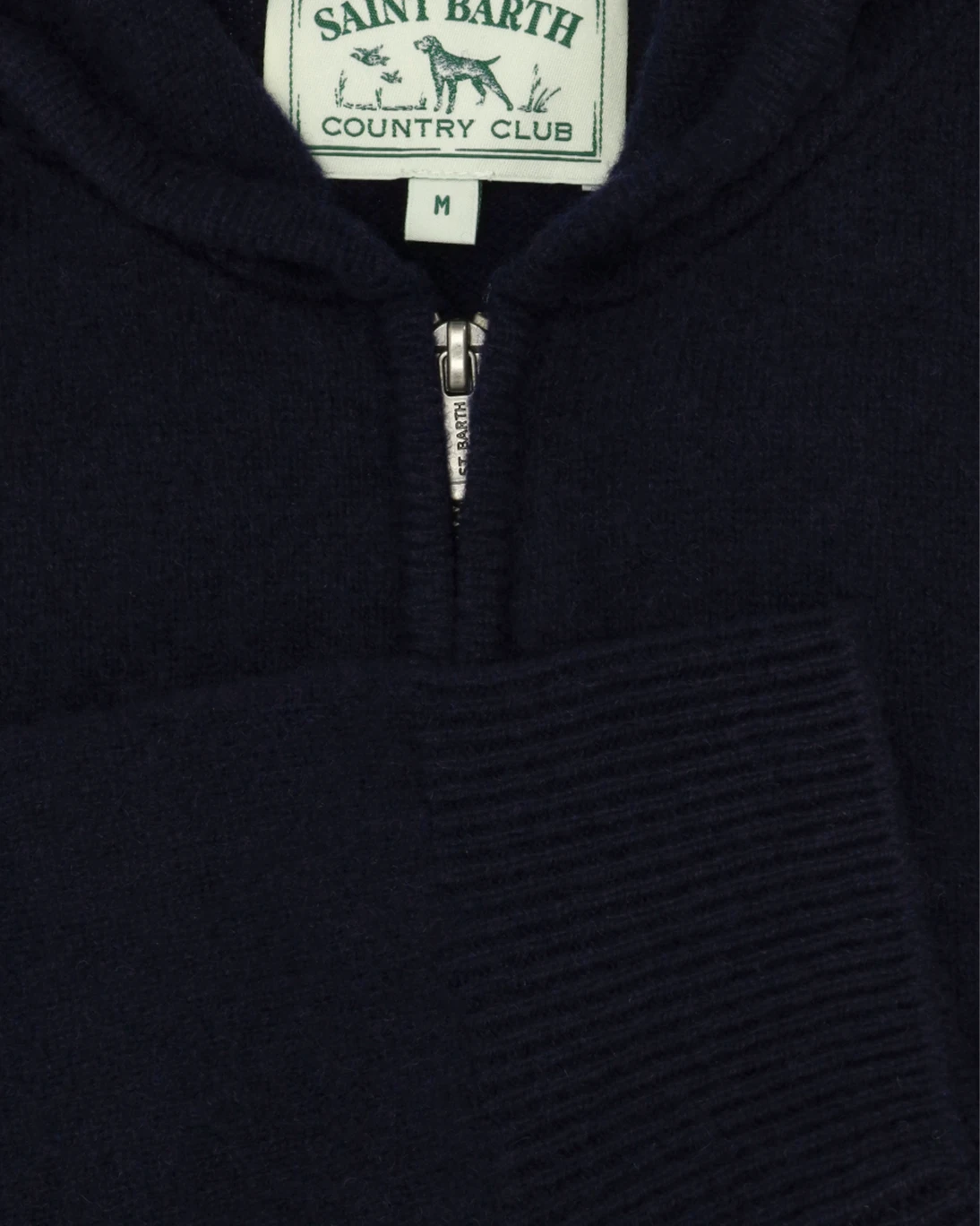 CÁRDIGAN DE LANA CON CAPUCHA NAVY MC2 SAINT BARTH