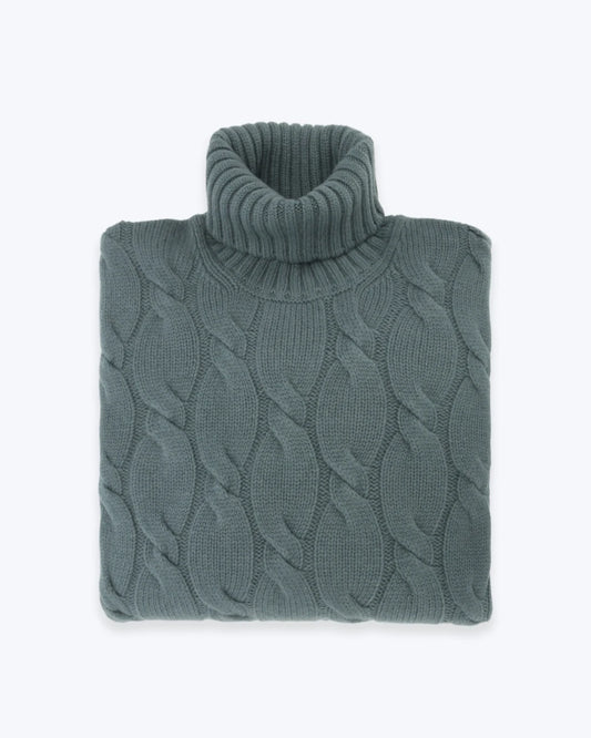 JERSEY CUELLO ALTO OCHOS GRAN SASSO VERDE GRISÁCEO