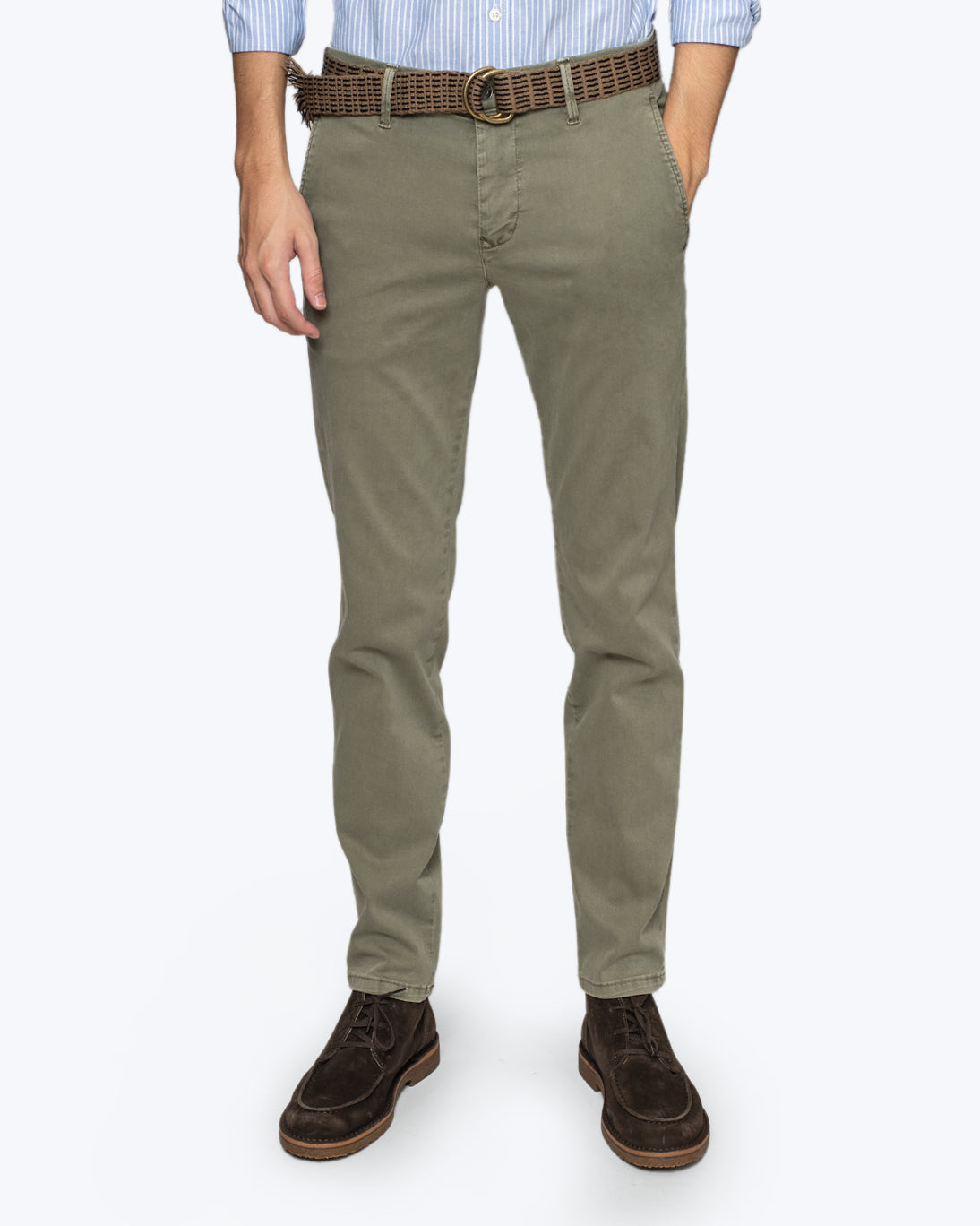 PANTALÓN CHINO VERDE MAC JEANS