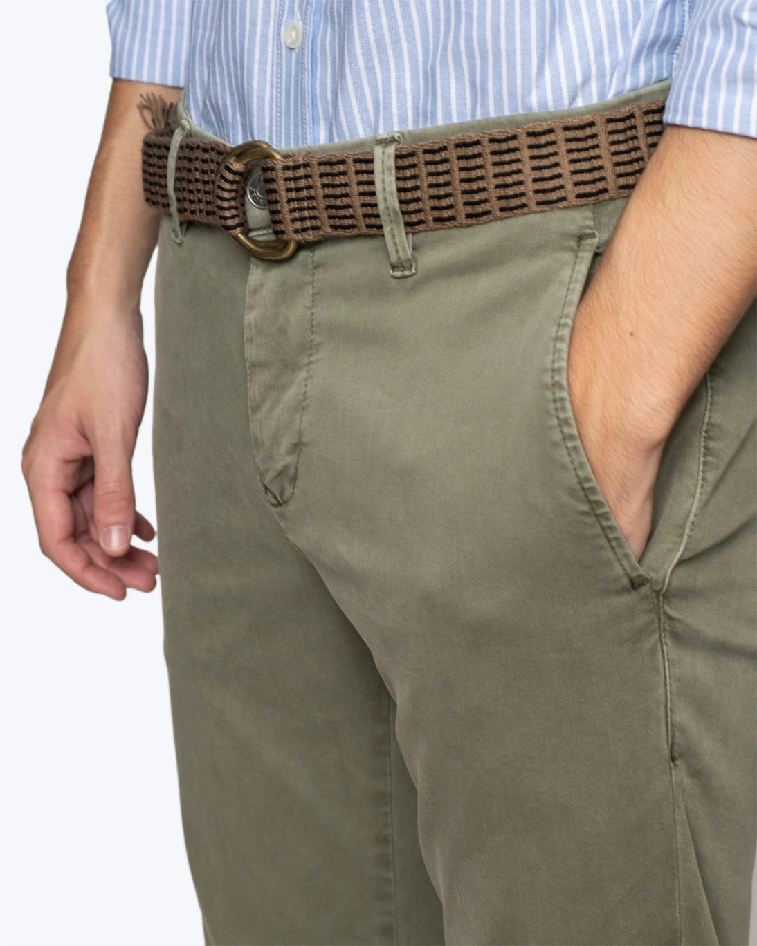 PANTALÓN CHINO VERDE MAC JEANS