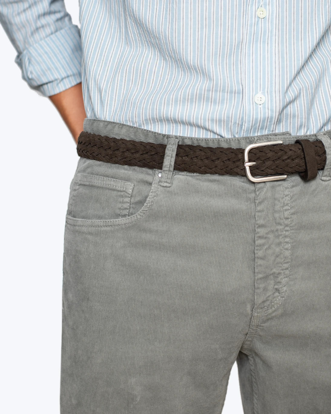 PANTALÓN DE PANA 5 BOLSILLOS GRIS AT.P.CO