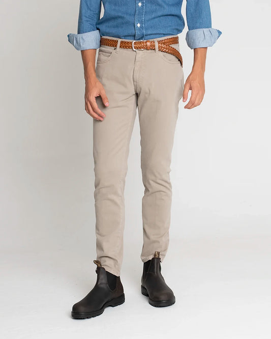 PANTALÓN HUESO DE 5 BOLSILLOS TWAY