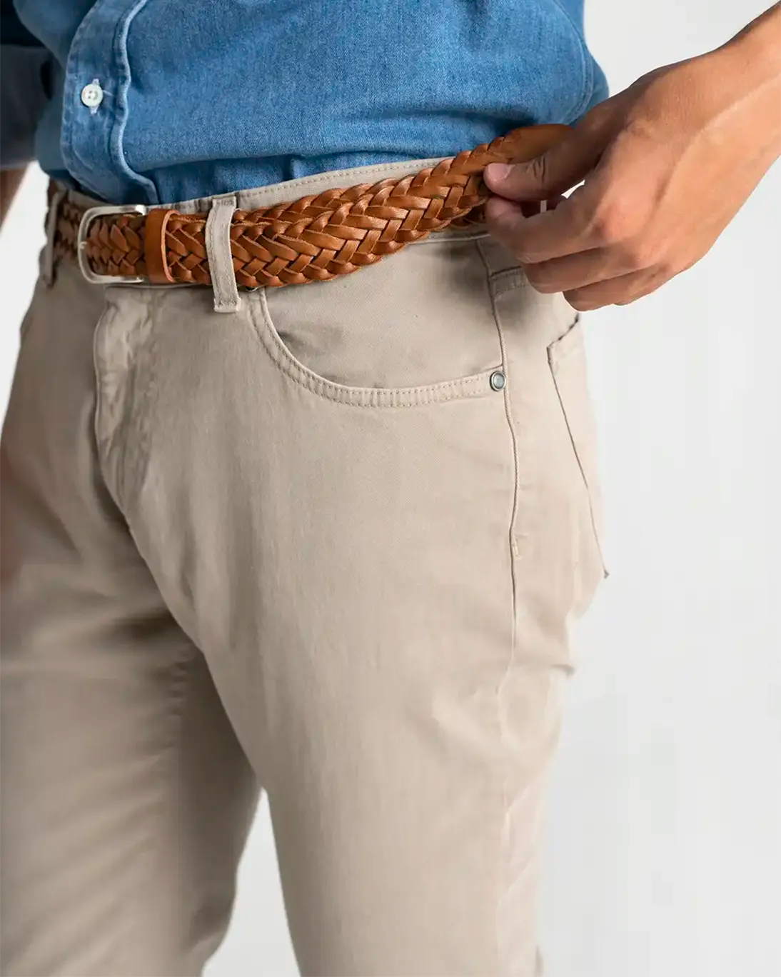 PANTALÓN HUESO DE 5 BOLSILLOS TWAY