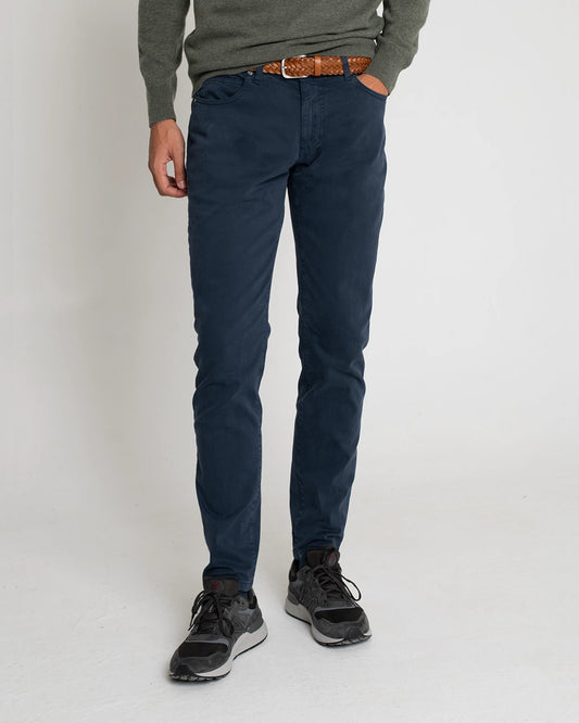 PANTALÓN DE 5 BOLSILLOS AZUL MARINO TWAY