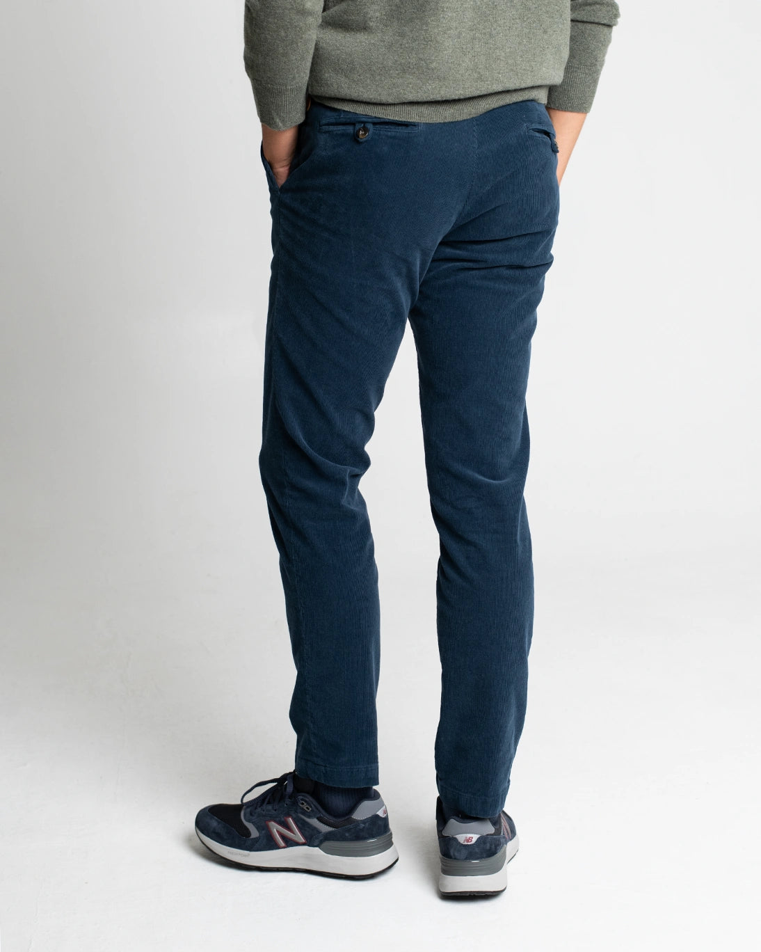 PANTALÓN CHINO DE PANA AZUL TWAY