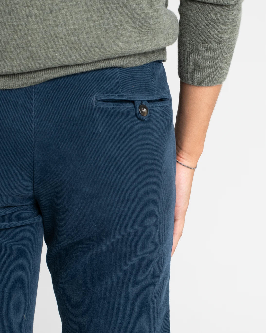 PANTALÓN CHINO DE PANA AZUL TWAY