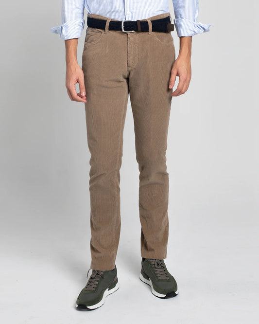 PANTALÓN 5 BOLSILLOS DE PANA TOSTADO TWAY