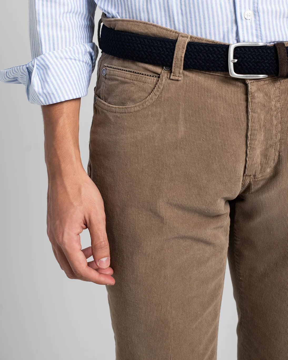 PANTALÓN 5 BOLSILLOS DE PANA TOSTADO TWAY