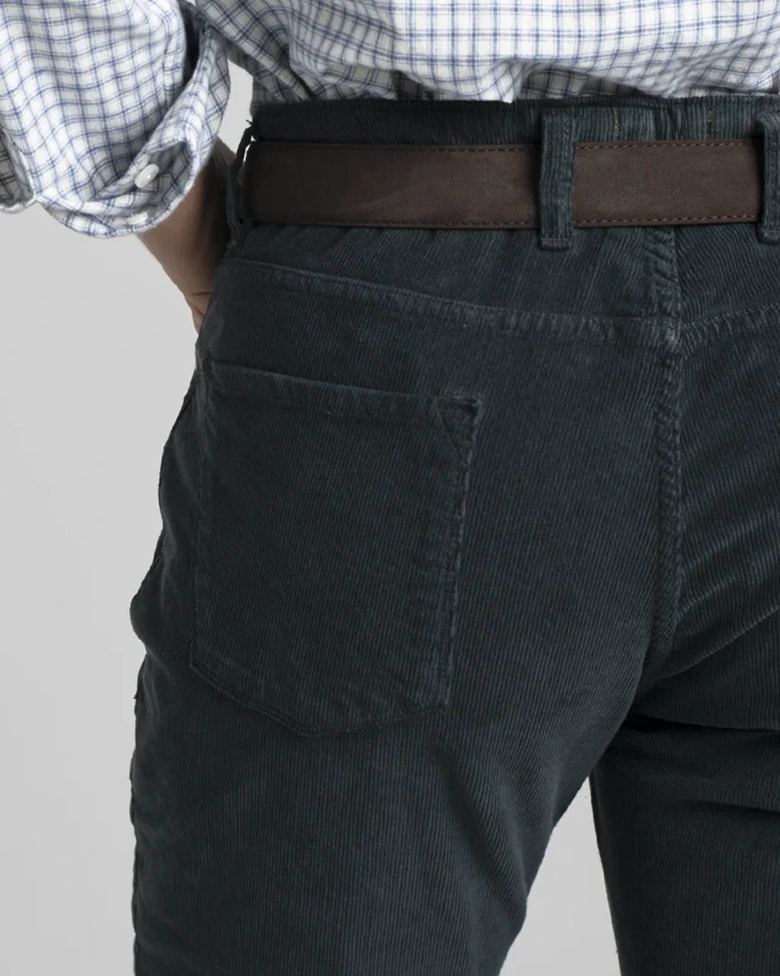 PANTALÓN 5 BOLSILLOS DE PANA AZUL TWAY