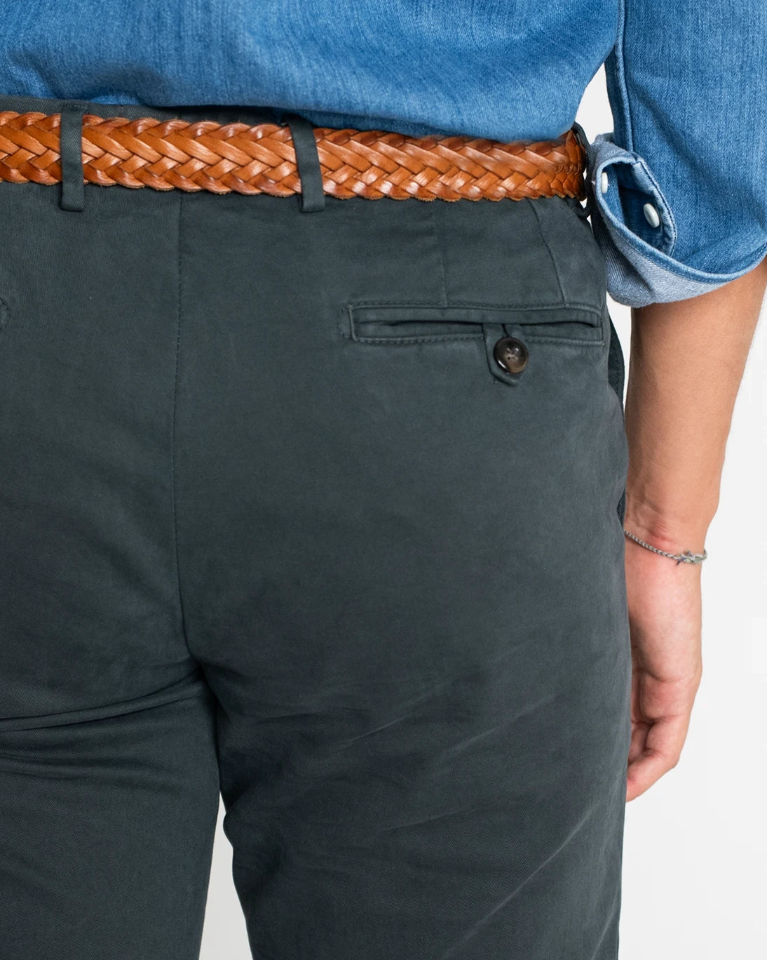 PANTALÓN CHINO AZUL PETRÓLEO TWAY