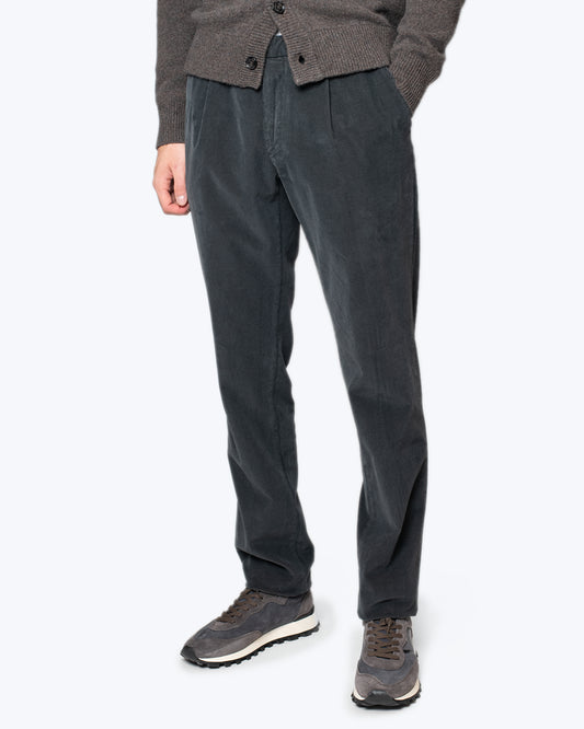 PANTALÓN CHINO DE PANA GRIS CON PINZA L.B.M 1911