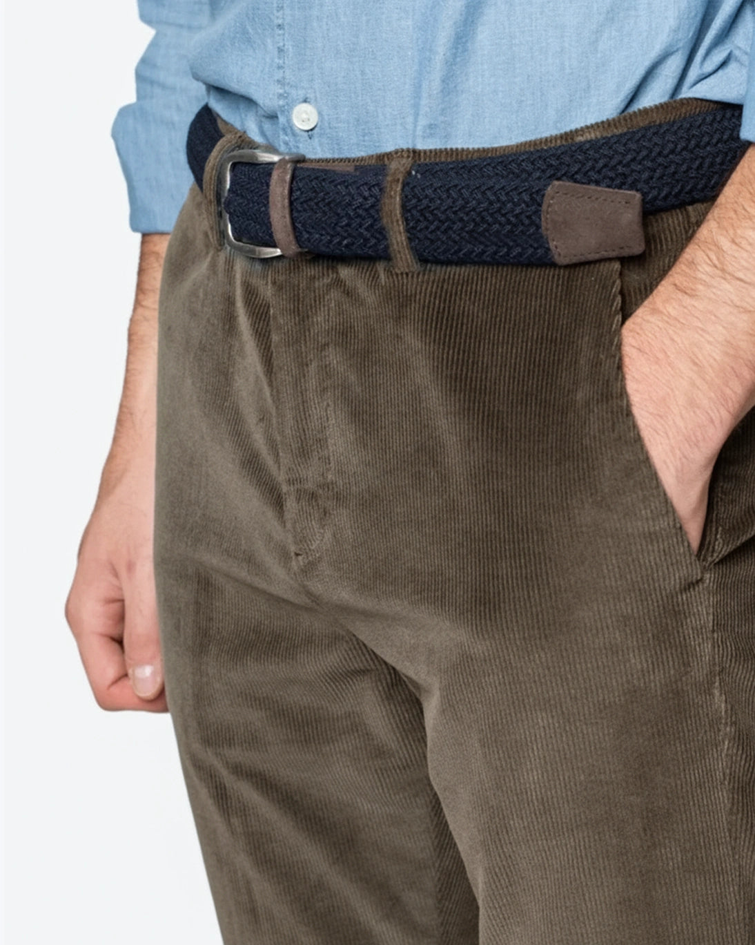 PANTALÓN CHINO DE PANA MARRÓN SEVENTY