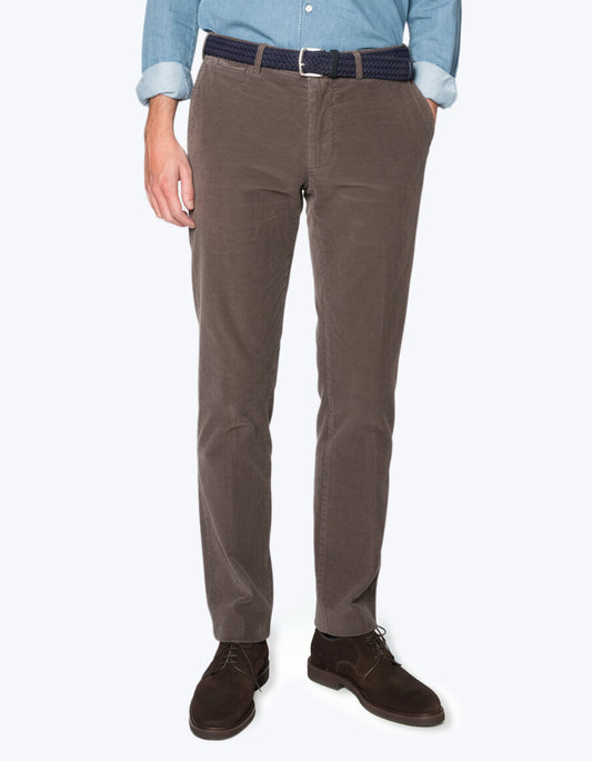 PANTALÓN CHINO DE PANA MARRÓN SANTANIELLO