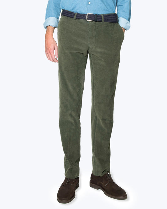 PANTALÓN CHINO DE PANA VERDE SANTANIELLO