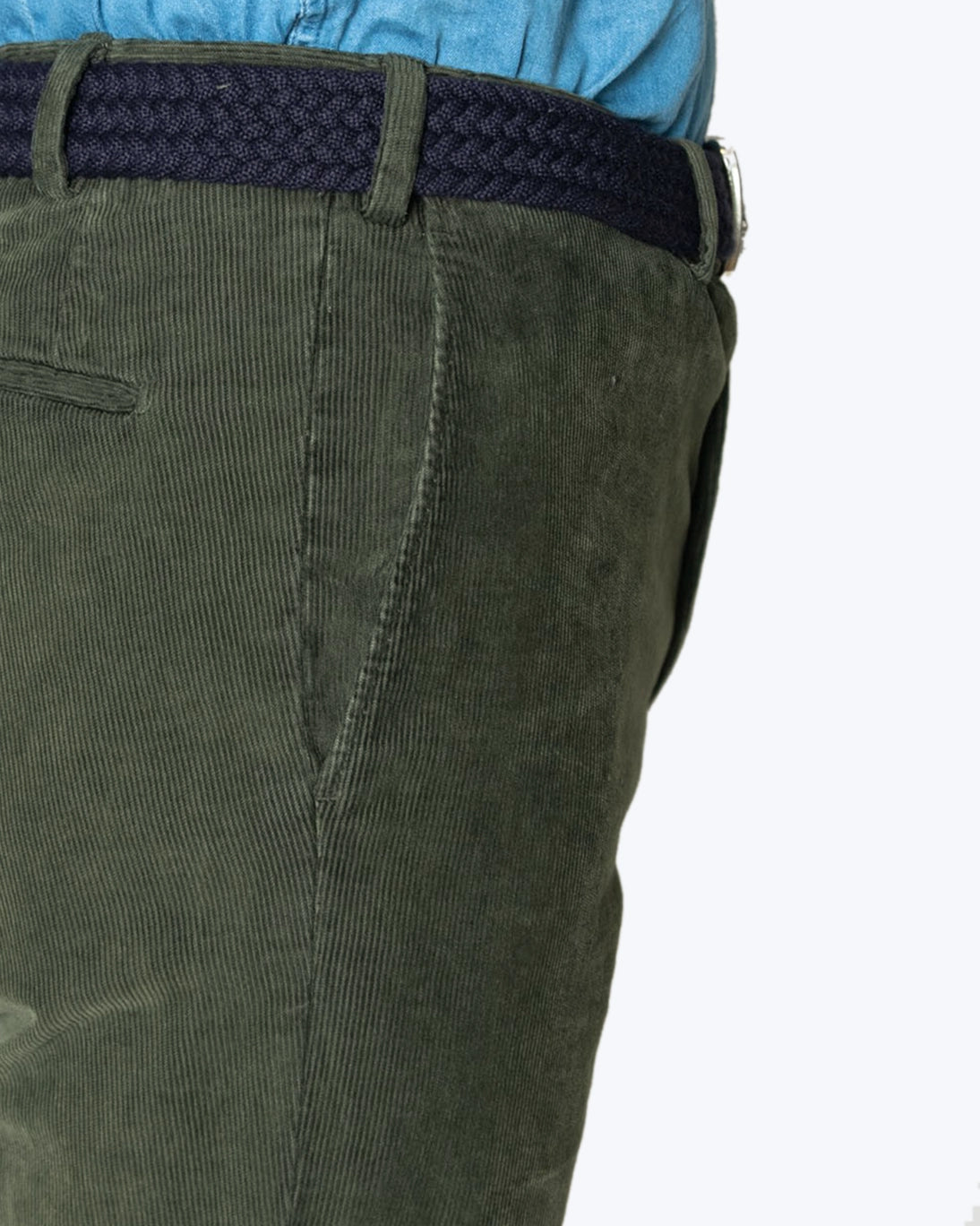 PANTALÓN CHINO DE PANA VERDE SANTANIELLO